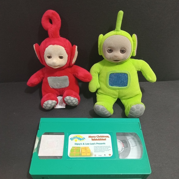 Teletubbies Plush Toys Set with Christmas Tape - Picture 1 of 7